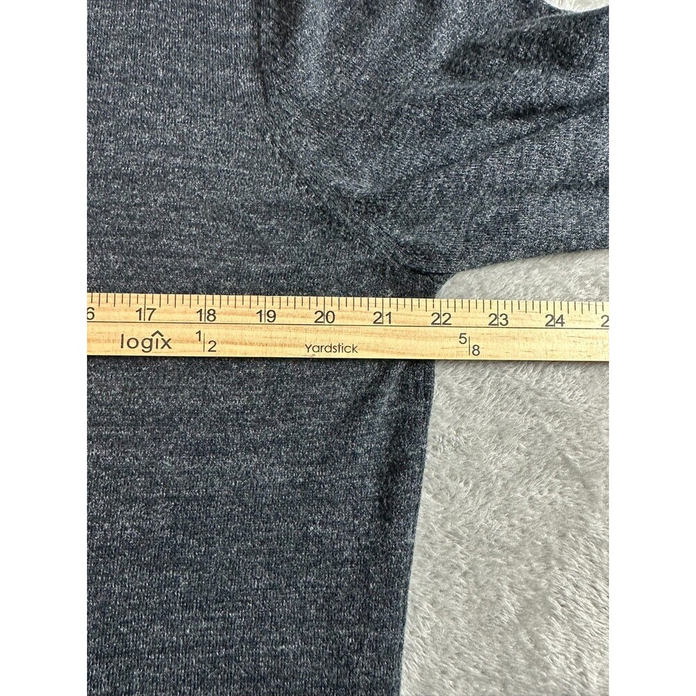 Old Navy V Neck Pullover Sweater Men's Size L Dark Heather Gray Long Sleeves - Picture 3 of 6